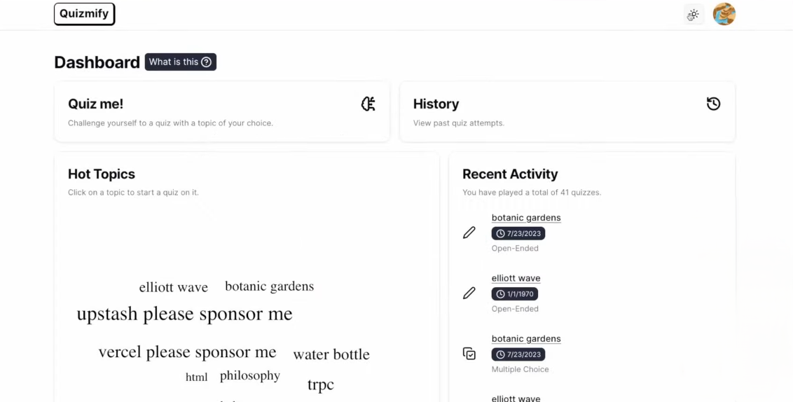 Quiz Analytics Dashboard